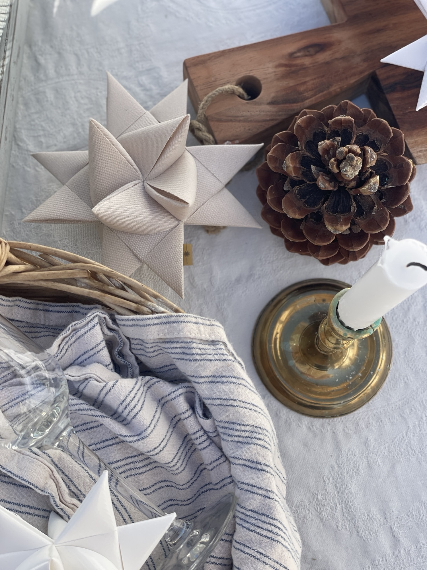 Sejldug julestjerne - Oyster beige – Bild 5